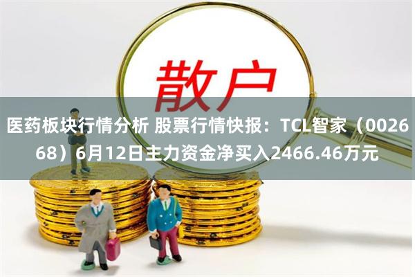 医药板块行情分析 股票行情快报：TCL智家（002668）6月12日主力资金净买入2466.46万元