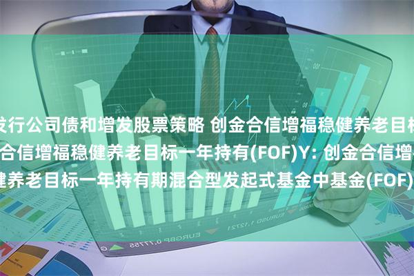 发行公司债和增发股票策略 创金合信增福稳健养老目标一年持有(FOF)A,创金合信增福稳健养老目标一年持有(FOF)Y: 创金合信增福稳健养老目标一年持有期混合型发起式基金中基金(FOF)(2024年6月)招募说明书(更新)