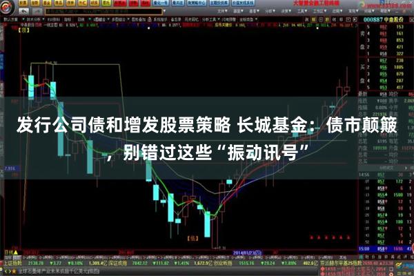 发行公司债和增发股票策略 长城基金：债市颠簸，别错过这些“振动讯号”