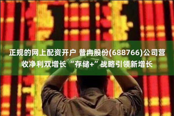 正规的网上配资开户 普冉股份(688766)公司营收净利双增长 “存储+”战略引领新增长